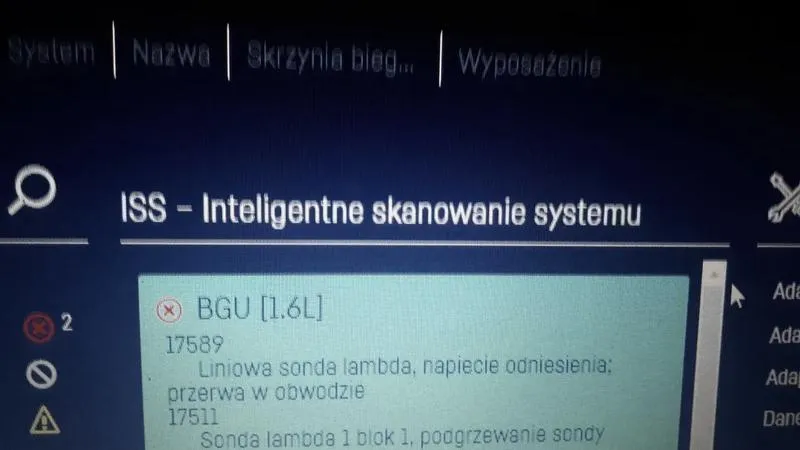 Diagnostyka błędu p1641